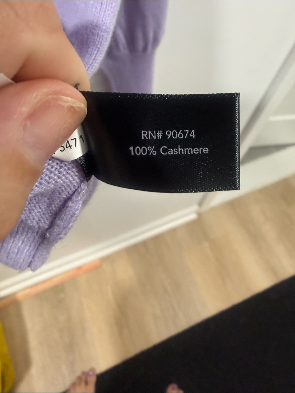 Boston Proper Lilac Button-Cuff Cashmere Sweater size M - Picture 4 of 4